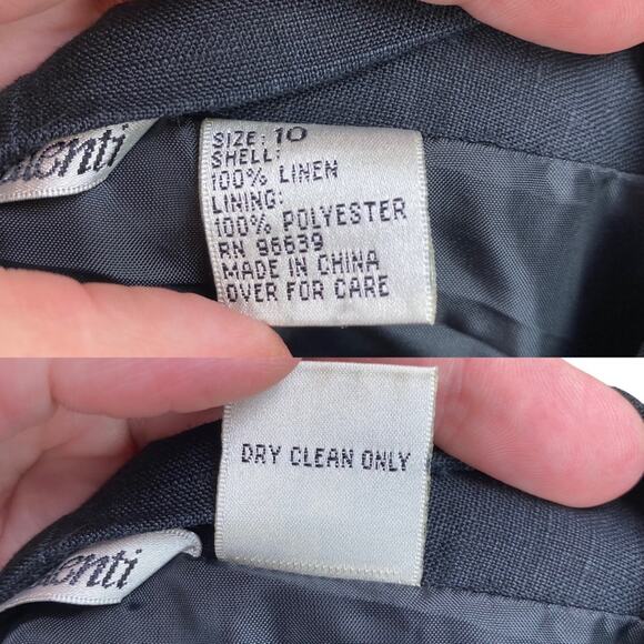 Nikki Valenti Womens 100% Irish Linen Pants Floral Embroidered Hem Size 10 - Picture 6 of 8